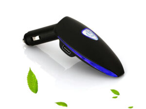 車載空気清浄器 イオン発生器 脱臭機 除菌消臭 シガーソケット取り付け型 2USBポート付 12V車専用