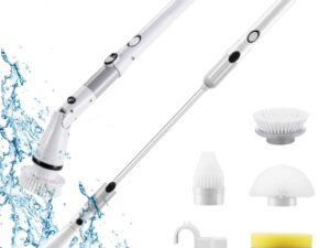 お風呂掃除 ブラシ 電動お掃除ブラシ バスポリッシャー  充電式 電動ブラシ  掃除グッズ 無線操作 長さ伸縮可能   両親へのプレゼント