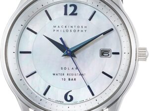 [セイコーウォッチ] 腕時計 マッキントッシュフィロソフィー クリスマス限定400本 ソーラーペア 白蝶貝ダイヤル ネイビー革バンド FBZD702 メンズ ブルー