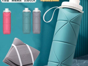 *最新型* 折りたたみ ボトル 水筒 600ML シリコン ウォーター 携帯用 スポーツ 登山 防水 耐熱 漏れ防止 3色