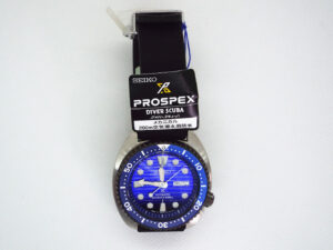 [セイコーウォッチ] 腕時計 プロスペックス Save the Oceanモデル メカニカルダイバーズ 青文字盤 SBDY021 メンズ ブラック