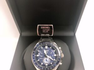 [セイコーウォッチ] 腕時計 アストロン GPSソーラー電波 EXECTIVE SPORTS LINE チタンモデル ブルー文字盤 SBXB167 メンズ ブラック