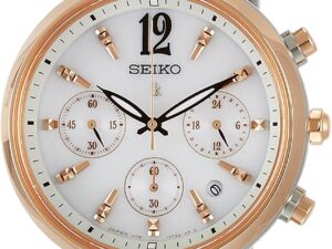 [セイコーウォッチ] 腕時計 ルキア ソーラークロノグラフ 輝き略字 SSVS034 レディース シルバー