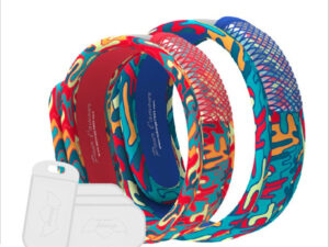 蚊除 バンド 虫よけ リング セット 15-30日 ブレスレット 天然成分 子供 大人 サイズ 赤ちゃん 子供 妊婦 OK 屋外 蚊忌避 ブレスレット 天然昆虫 忌避 (赤+青)