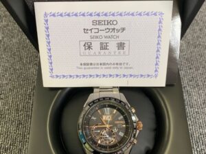 [セイコーウォッチ] 腕時計 アストロン GPSソーラー ビッグデイト ブラック文字盤 SBXB151 メンズ シルバー