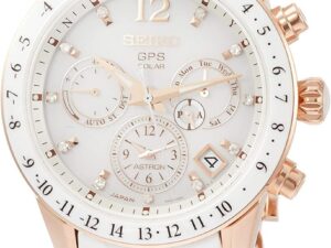 [セイコーウォッチ] 腕時計 アストロン 第3世代 ソーラーGPS チタンモデル ダイヤ入り白文字盤 SBXC004 ホワイト