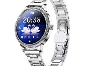 スマートウォッチ  レディース 丸型 腕時計 活動量計  歩数計  女性スマートウォッチ付き 歩数計 カロリー消耗 長い待機時間 着信通知