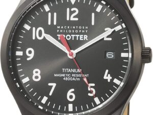 [セイコーウォッチ] 腕時計 マッキントッシュフィロソフィー TROTTERシリーズ チタンモデル ブラック文字盤 ブラックカーフバンド FCZK985 メンズ ブラック